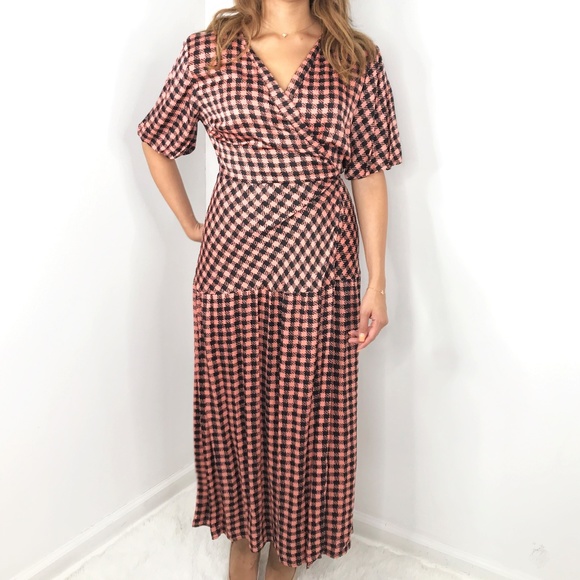 topshop pink and black dress